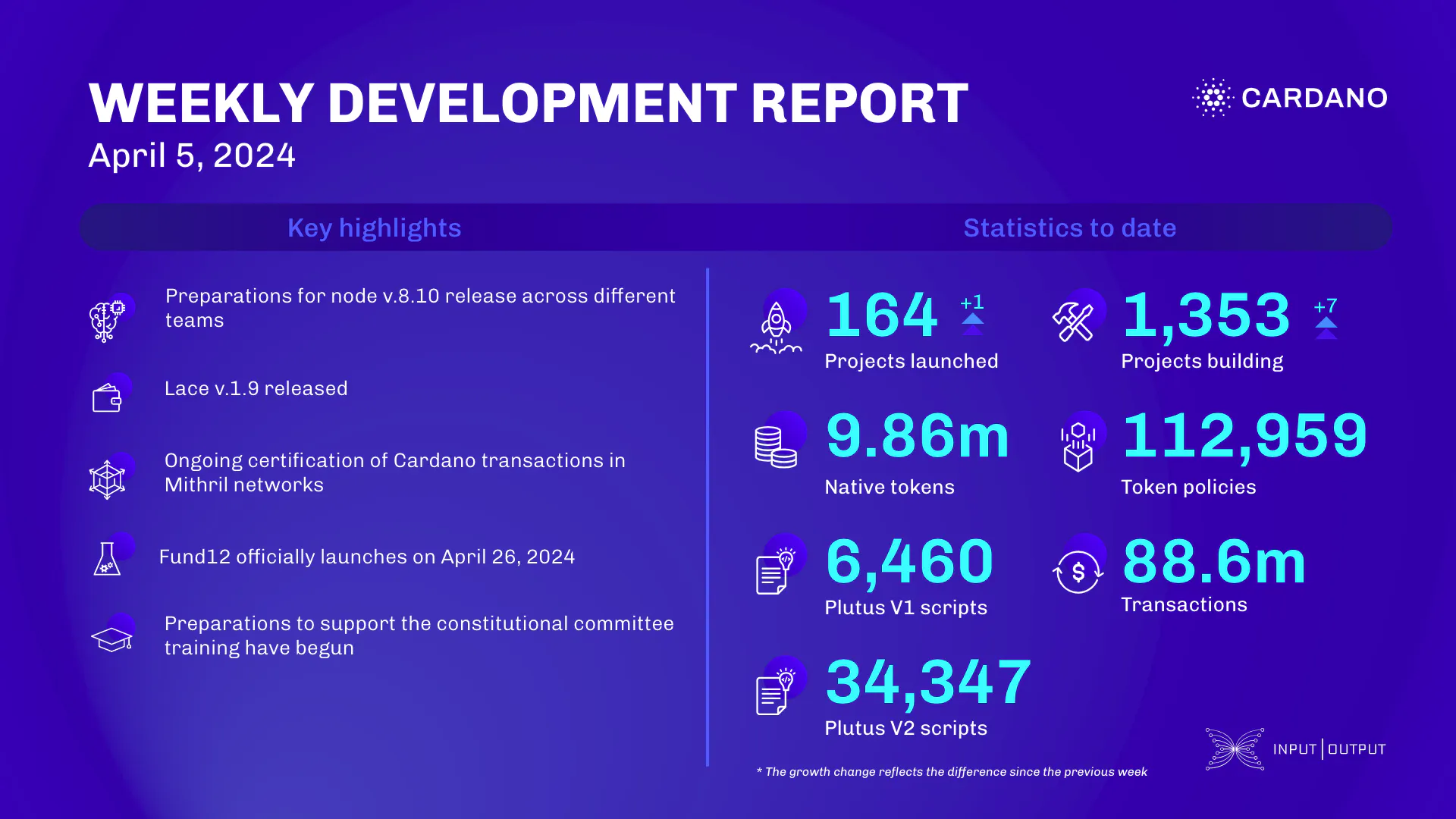 weekly development report