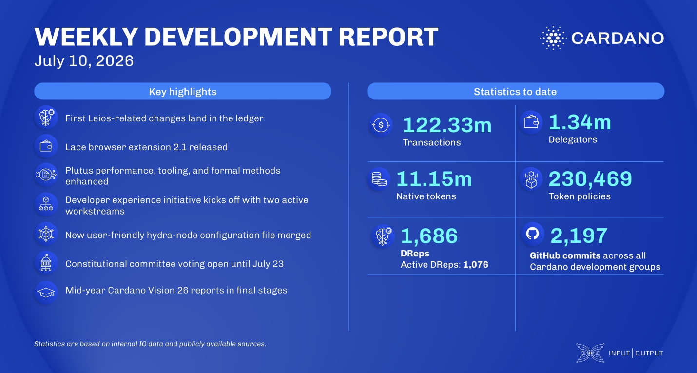 Weekly development report