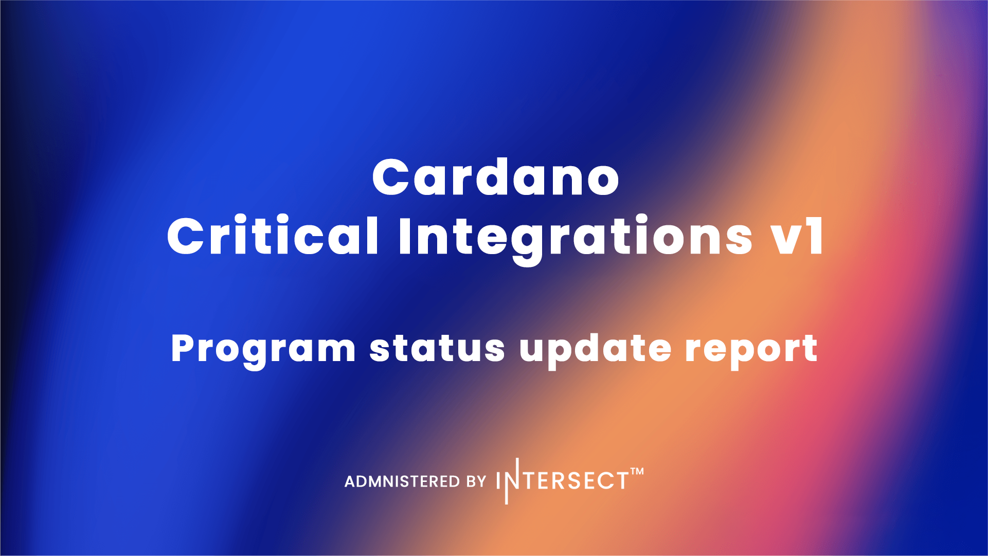 Cardano Critical Integrations