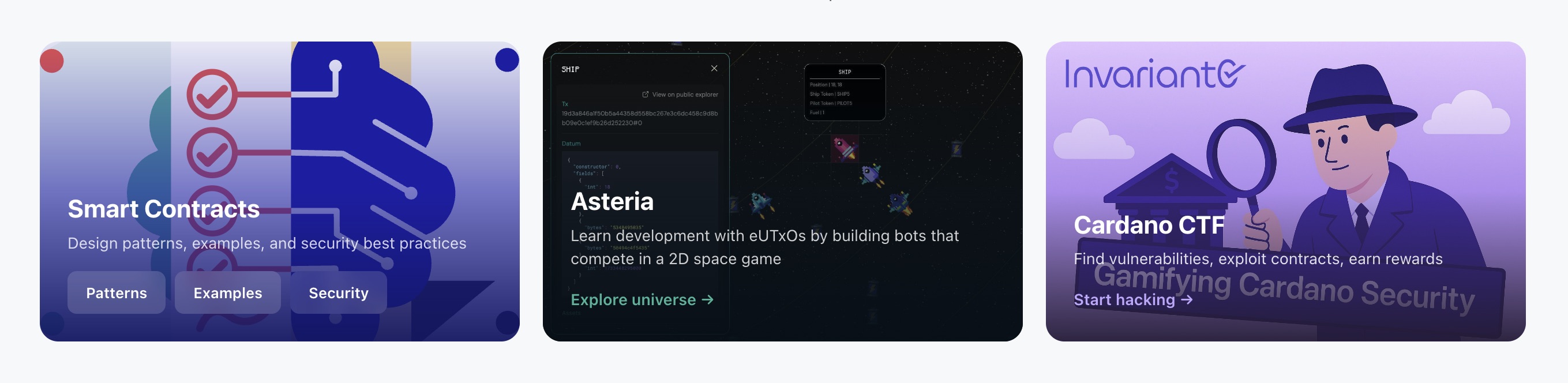 Courses — interactive tutorials and hands-on challenges