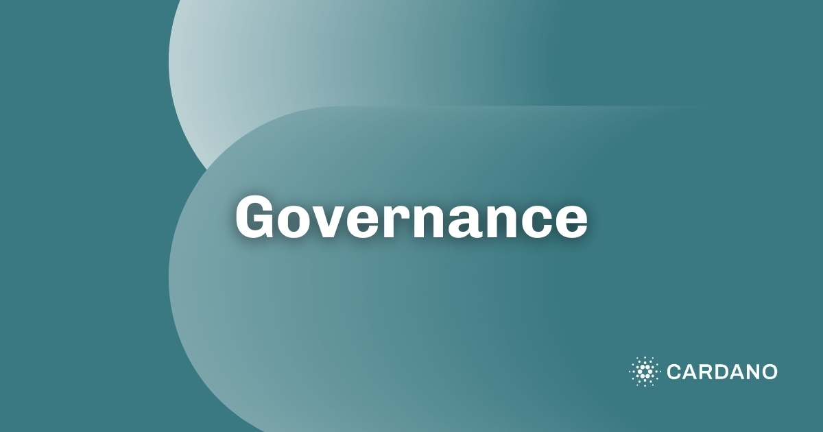 Governance on Cardano | cardano.org | Cardano